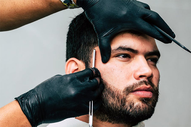 men hair and beard trimming